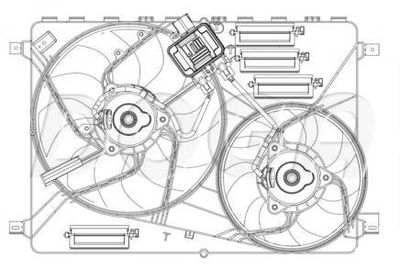 DOGA ERO035 Вентилятор системы охлаждения двигателя  для LAND ROVER FREELANDER (Ленд ровер Фрееландер)
