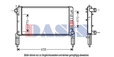 AKS DASIS 080056N Радиатор охлаждения двигателя  для FIAT DOBLO (Фиат Добло)