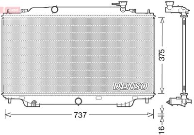Радиатор, охлаждение двигателя DENSO DRM44042 для MAZDA 3