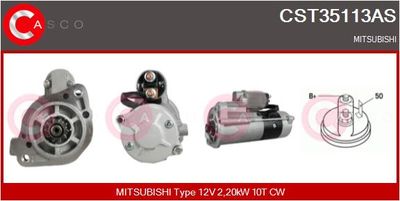 Стартер CASCO CST35113AS для MITSUBISHI PAJERO