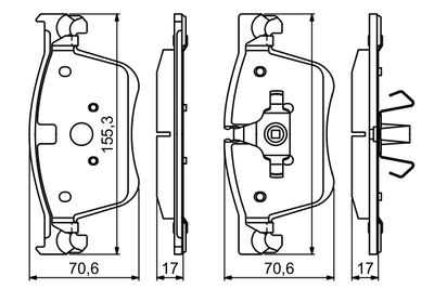 Brake Pad Set, disc brake 0 986 494 696