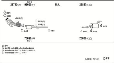 Układ wydechowy WALKER MBK017410D