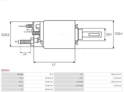 Solenoid Switch, starter SS2011