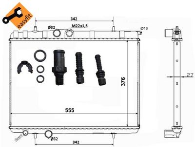 Radiator, engine cooling 53120