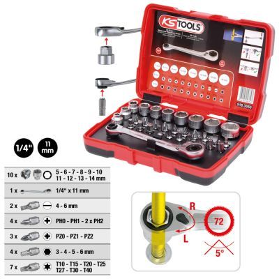 Komplet nasadnih ključeva KS TOOLS 918.3050
