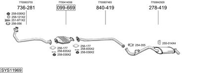 Układ wydechowy BOSAL SYS11969