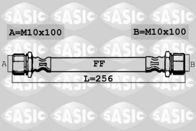 Тормозной шланг SASIC 6600020 для CITROËN C1
