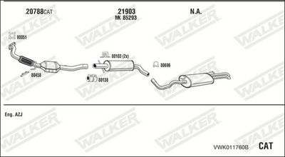 SISTEM DE ESAPAMENT WALKER VWK011760B