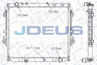 Радиатор, охлаждение двигателя JDEUS M-0281060 для TOYOTA HILUX