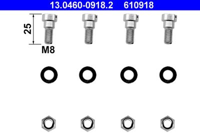 Комплектующие, колодки дискового тормоза ATE 13.0460-0918.2 для MERCEDES-BENZ MB