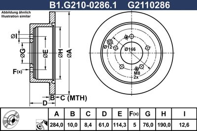 GALFER B1.G210-0286.1 Гальмівні диски 