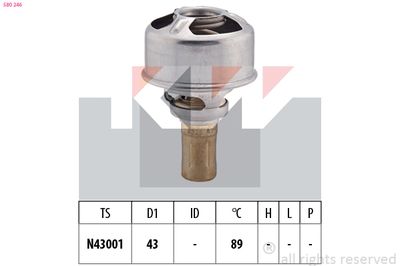 Termostat, środek chłodzący KW 580 246
