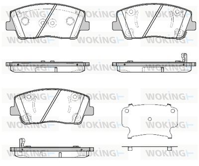 WOKING P19123.02 Тормозные колодки и сигнализаторы  для KIA STINGER (CK) 2.2 CRDi VGT 4WD