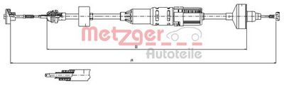 въжен механизъм, задействане на съединителя METZGER AUTOTEILE 10.3443