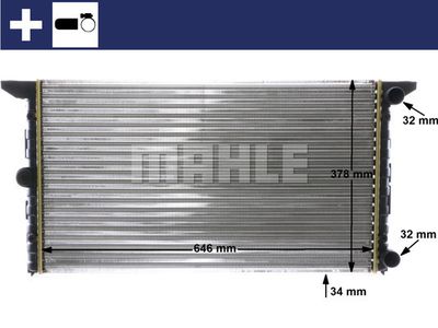 Радиатор, охлаждение двигателя MAHLE CR 1534 000S для VW SHARAN