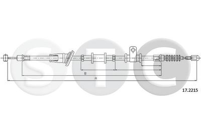 Тросик, cтояночный тормоз STC T482275 для MITSUBISHI SPACE