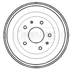 BORG & BECK BBR7193 Тормозной барабан  для LAND ROVER FREELANDER I Soft Top (L314) 1.8 i 16V 4x4