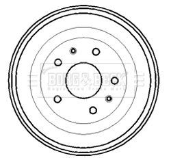 Тормозной барабан BORG & BECK BBR7193 для LAND ROVER FREELANDER