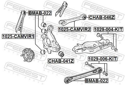 SET șURUBURI DE CORECțIE ALUNECARE FEBEST 1029006KIT 1