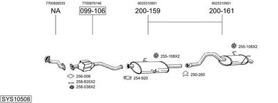 SISTEM DE ESAPAMENT BOSAL SYS10508