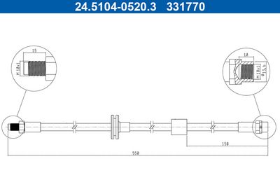 Тормозной шланг 24.5104-0520.3