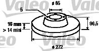 Тормозной диск VALEO 187045 для MERCEDES-BENZ SPRINTER