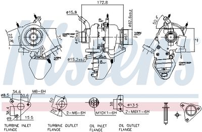 NISSENS 93342 Турбина  для FIAT 500L (Фиат 500л)