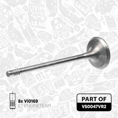 SET SUPAPE SUPAPă ADMISIE/EVACUARE ET ENGINETEAM VS0047VR2 3