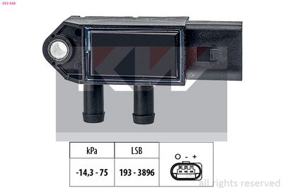 SENSOR ABGASDRUCK KW 493448