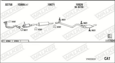Изпускателна система WALKER VW23031
