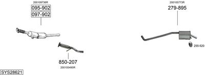 SISTEM DE ESAPAMENT BOSAL SYS28621