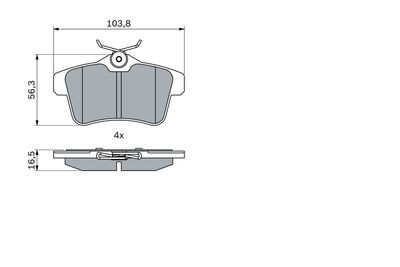 Brake Pad Set, disc brake 0 986 494 437