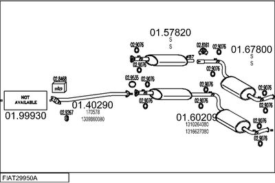 SISTEM DE ESAPAMENT MTS FIAT29950A011850