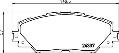Комплект тормозных колодок, дисковый тормоз HELLA 8DB 355 028-431 для TOYOTA MIRAI