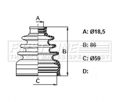 FIRST LINE FCB6165 Пыльник шруса  для FIAT (Фиат)