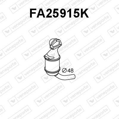 VENEPORTE FA25915K Каталізатор  для FIAT 500 (Фиат 500)