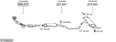 Изпускателна система BOSAL SYS06209