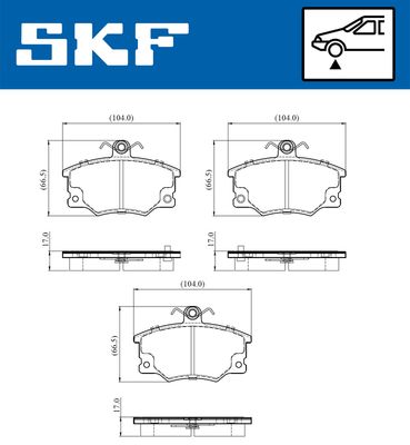 SET PLACUTE FRANA FRANA DISC SKF VKBP80913A 1