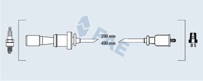 Комплект проводов зажигания FAE 85384 для MITSUBISHI OUTLANDER