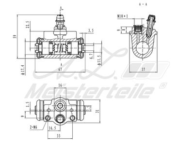 спирачно цилиндърче на колелото A.Z. Meisterteile AZMT-44-111-1146