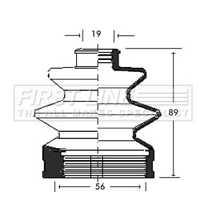 Bellow, drive shaft FIRST LINE FCB2723