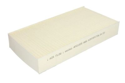 Cabinefilter 320x164x48, patroon past: AG CHEM 8103, 3104, 8104  HITACHI LX150-2, LX150-3, LX150E-2  JOHN DEERE 100, 200, 300, 400, 560D, 640G III, 648G III, 660D, 744H, 748G II, 748G III, 772CH