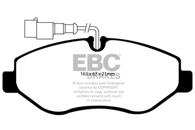 Комплект тормозных колодок, дисковый тормоз EBC Brakes DP1956 для NISSAN CABSTAR