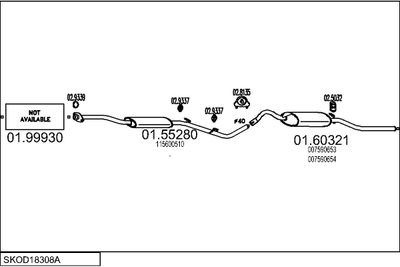 SISTEM DE ESAPAMENT MTS SKOD18308A014744