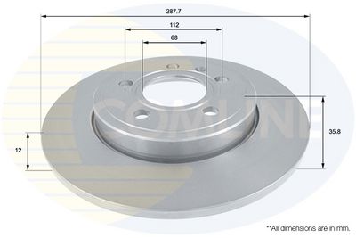 спирачен диск COMLINE ADC1468