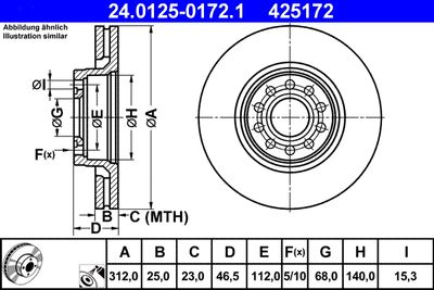 Тормозной диск 24.0125-0172.1