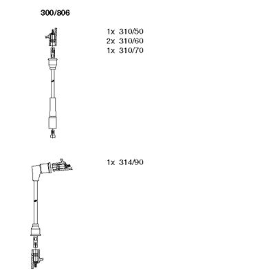 Комплект проводов зажигания BREMI 300/806 для TALBOT HORIZON