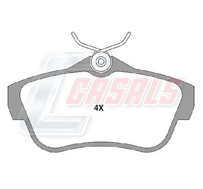 Комплект тормозных колодок, дисковый тормоз CASALS BKM578 для FIAT SCUDO