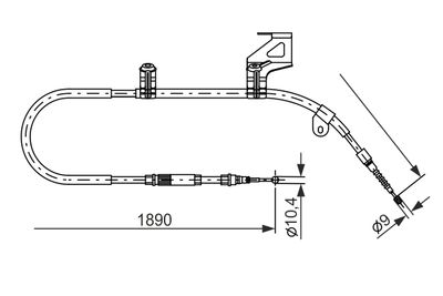 Cable Pull, parking brake 1 987 477 804