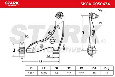 носач, окачване на колелата STARK SKCA-0050434